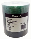 Spin-X Silver Inkjet Printable CD-R, 500 per Box