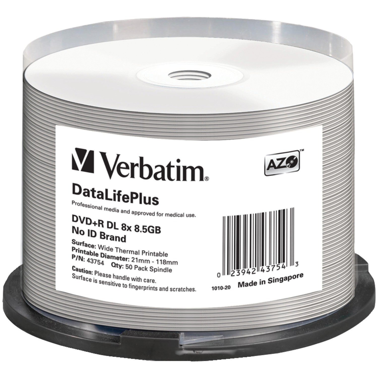 verbatim-datalifeplus-white-wide-thermal-hub-printable-dvd-r-dl-200