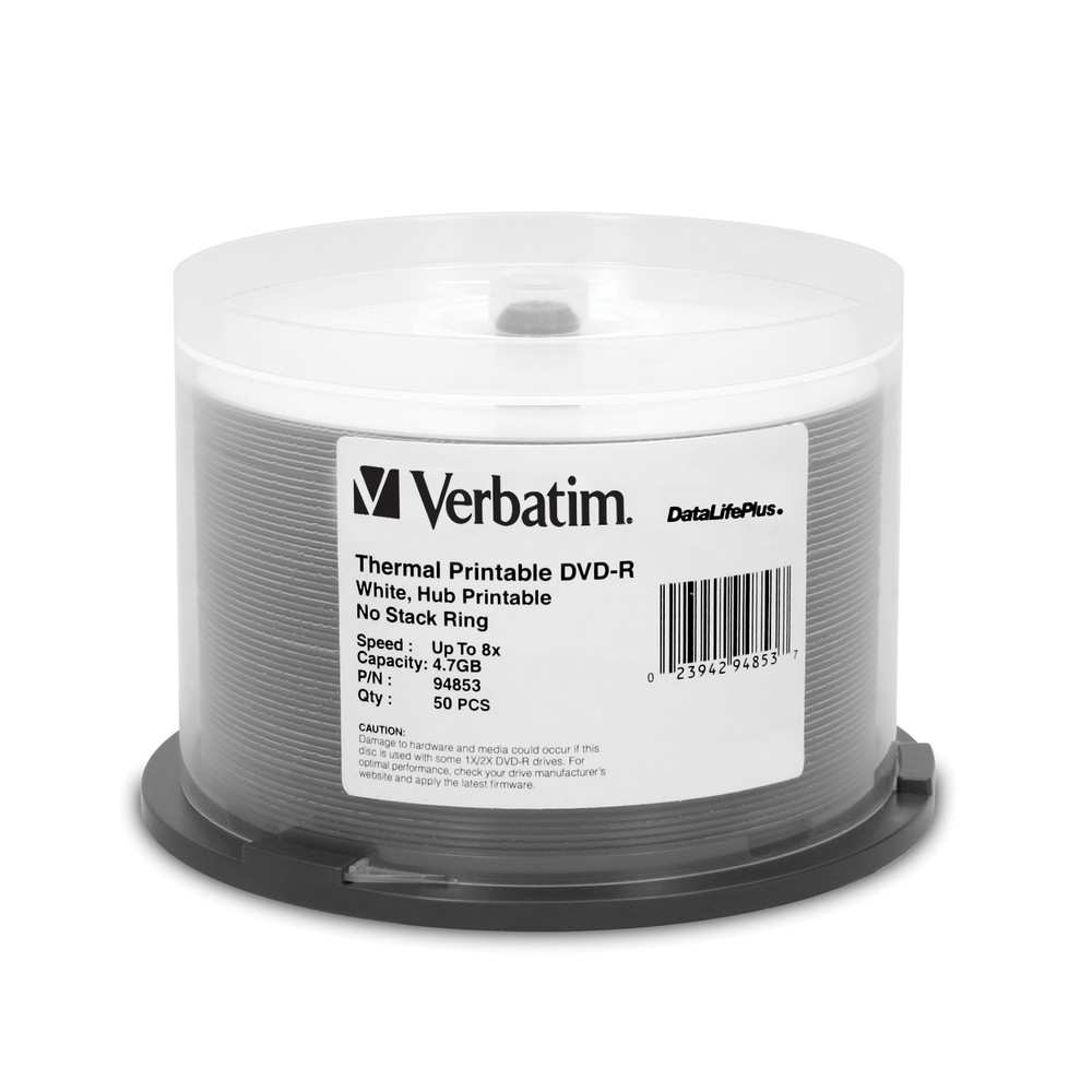 Verbatim 8X White Thermal DVD R 200 Per Box CD Solutions