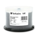 Verbatim VX White Inkjet Hub Printable 16X DVD-R, 200 per Box