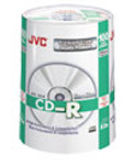 JVC Premium Grade CD-R, 52X, Silver Lacquer, 100-Disc Spindles, Branded, QTY 600