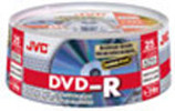JVC Archival Grade DVD-R, 16X, Gold Lacquer, 25-Disc Spindles, Branded, QTY 300