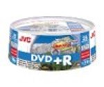 JVC Photo Grade DVD+R, 16X, White Inkjet Printable, Waterproof, 25-Disc Spindles, Branded, QTY 300