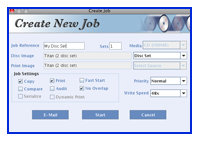 TrueNet FX Create New Job Dialog