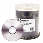 Microboards Shiny Silver Lacquer DVD-R, 16X, Clear Hub, 600 Count Box