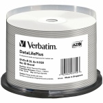 Verbatim DataLifePlus White Wide Thermal Hub Printable DVD+R DL, 200 per Box