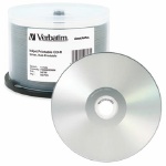 Verbatim DataLifePlus Silver Inkjet Hub Printable 52X CD-R, 200 per Box