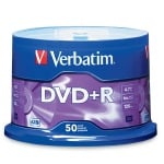 Verbatim 16X DVD+R, Silver Thermal Lacquer, Branded, 200 per Box