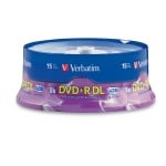 Verbatim 8X DVD+R Dual Layer, 15-Disc Spindle, 90 per Box